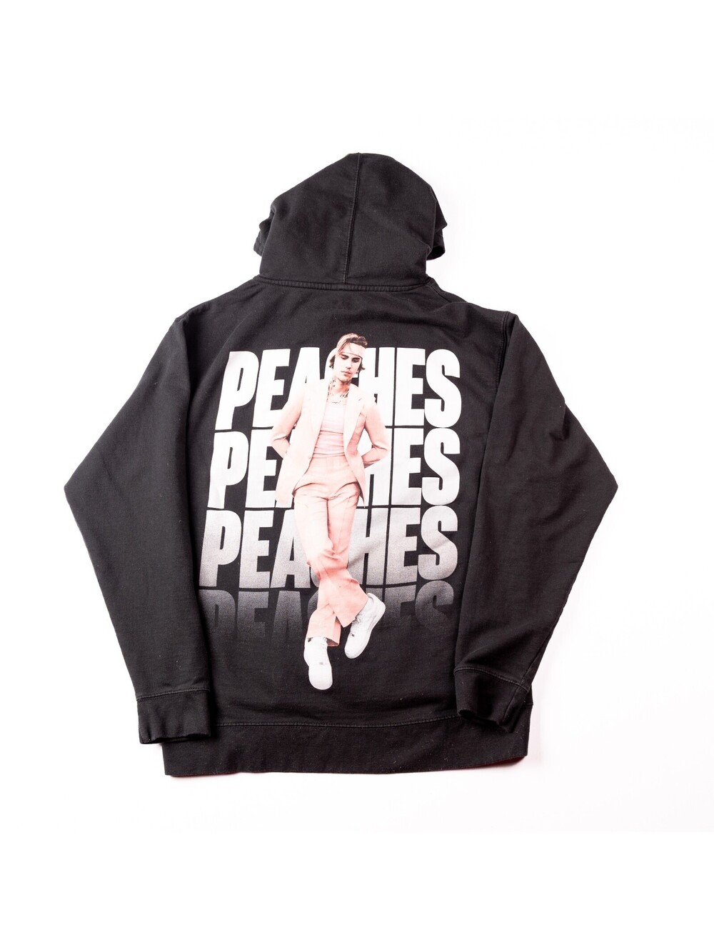 Justin Bieber Peaches Hoodie Mens M Black 2022 Official Tour Merch Graphic